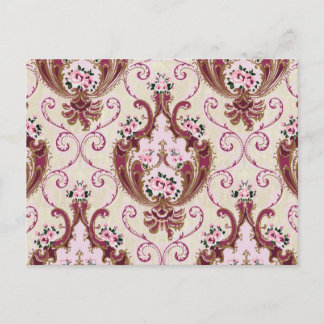 Vintag Damask Postkarte