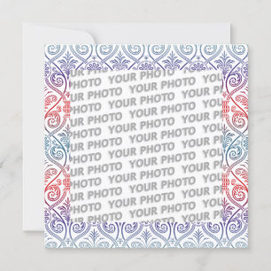 Vintag Damask Wallpaper - blau violett