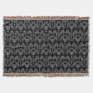 Vintag Damask Wallpaper - weiß + Ihr Backgr. Decke