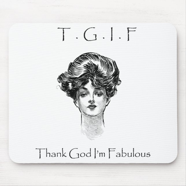 Vintag danken Sie Gott, den ich fabelhaftes Mousepad (Vorne)