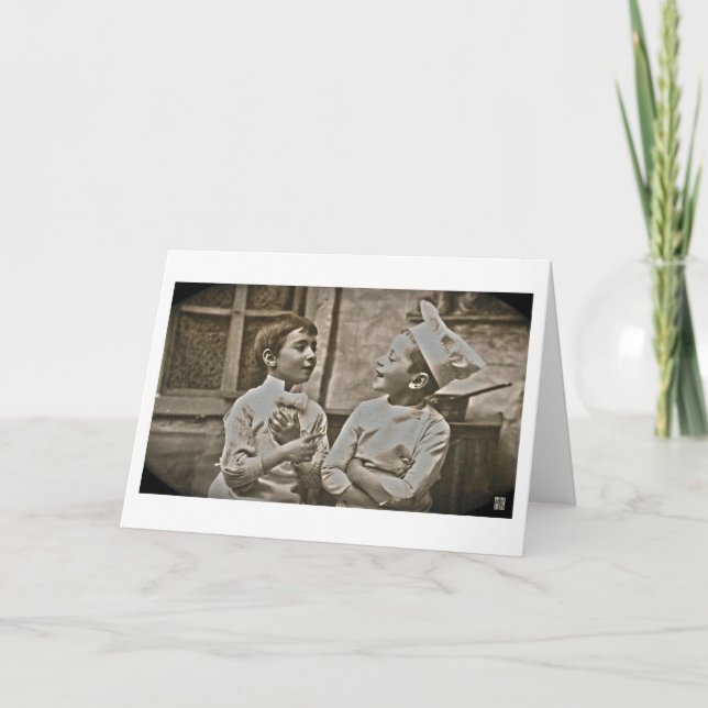 Vintag Dankeschön-Karte für Koch oder Feinschmecke Dankeskarte (Vorderseite)