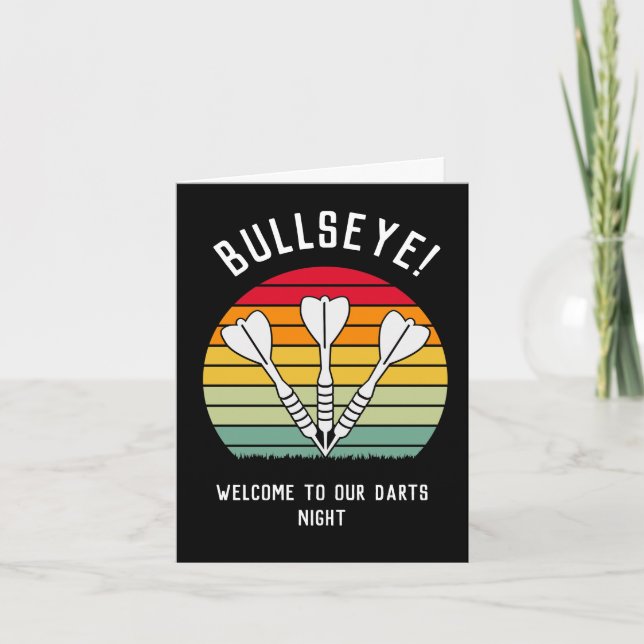 Vintag Darts Sunset Einladung (Vorderseite)