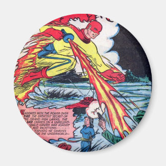 Vintag Das Flame Comic Book Superhero Magnet