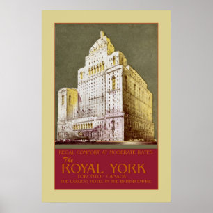 Vintag das königliche York-Hotel Toronto Poster