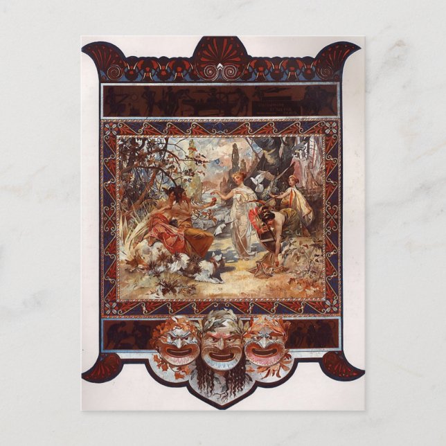 Vintag Das Urteil von Paris Postkarte (Vorderseite)