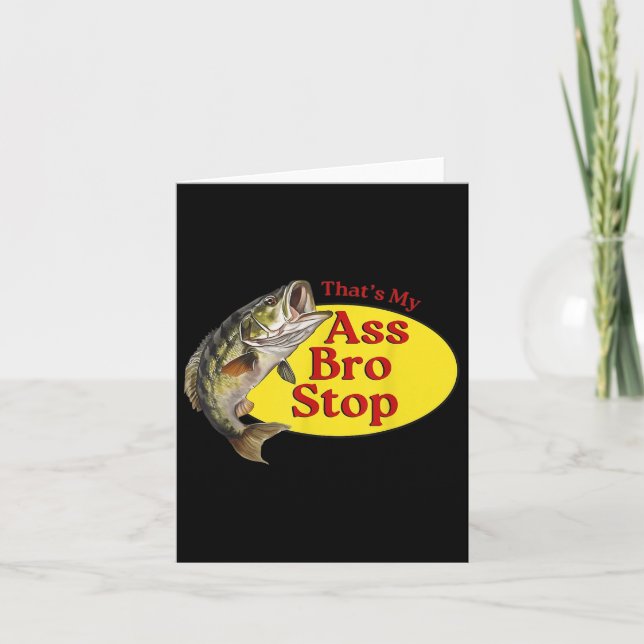 Vintag, dass mein Bro anhält zu fischen Karte (Vorderseite)