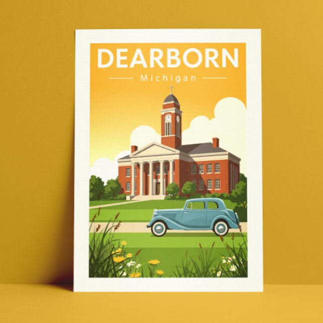 Vintag Dearborn Michigan Postkarte (Von Creator hochgeladen)