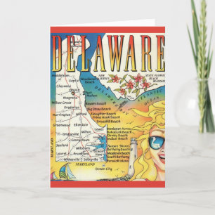 Vintag Delaware Map Karte