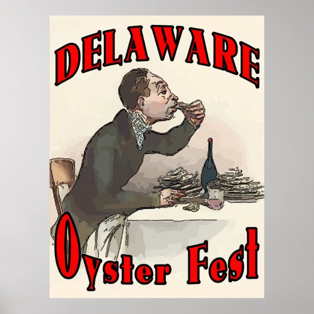 Vintag Delaware Oyster Fest Poster (Vorne)