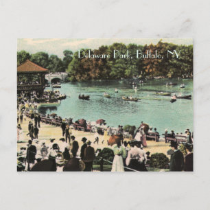 Vintag Delaware Park Postcard Postkarte
