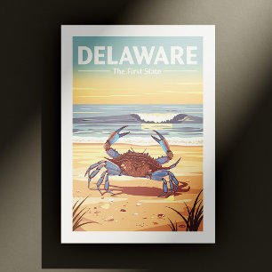 Vintag Delaware Postkarte