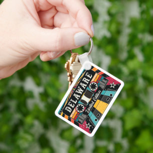 Vintag Delaware Staat Cassette Limited Edition Schlüsselanhänger