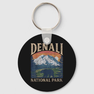 Vintag-Denali-Nationalpark Retro-Berg für Männer W Schlüsselanhänger