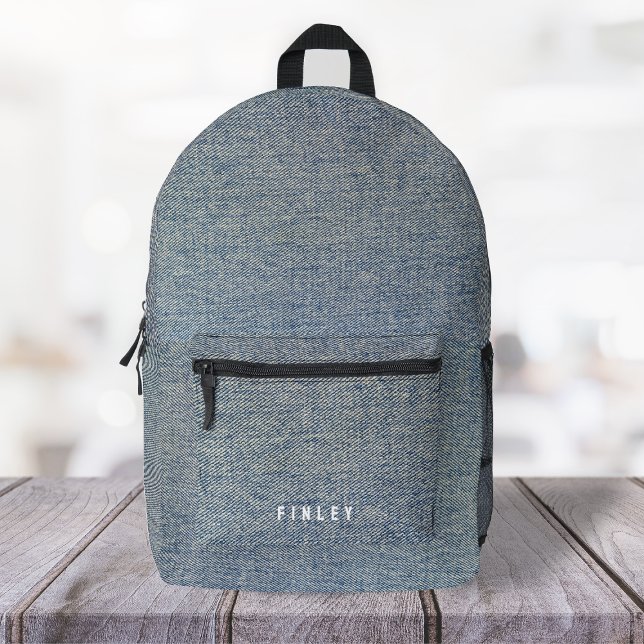 Vintag Denim Blue Jeans Look Bedruckter Rucksack (Von Creator hochgeladen)