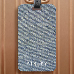 Vintag Denim Blue Jeans Look Gepäckanhänger