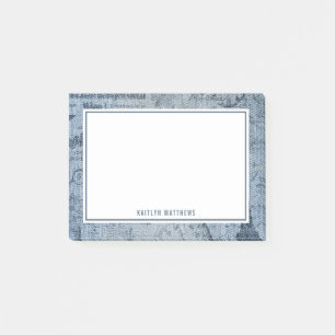 Vintag Denim Sketches Jeans Texture Name Post-it  Klebezettel