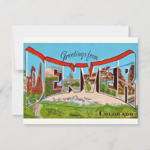 Vintag Denver Colorado Postcard Postkarte