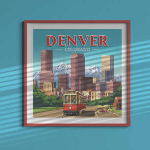 Vintag Denver Colorado Poster