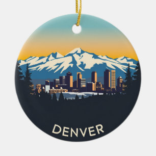 Vintag Denver Colorado Reisen Keramik Ornament