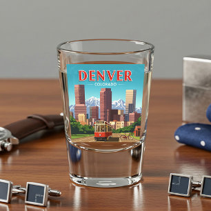 Vintag Denver Colorado Schnapsglas