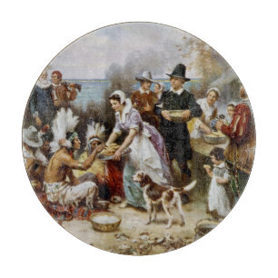 Vintag Der Erste Erntedank 1621 Jean Ferris Schneidebrett