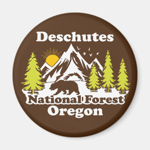 Vintag Deschutes Nationalwald Oregon Magnet