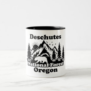 Vintag Deschutes Nationalwald Oregon Zweifarbige Tasse