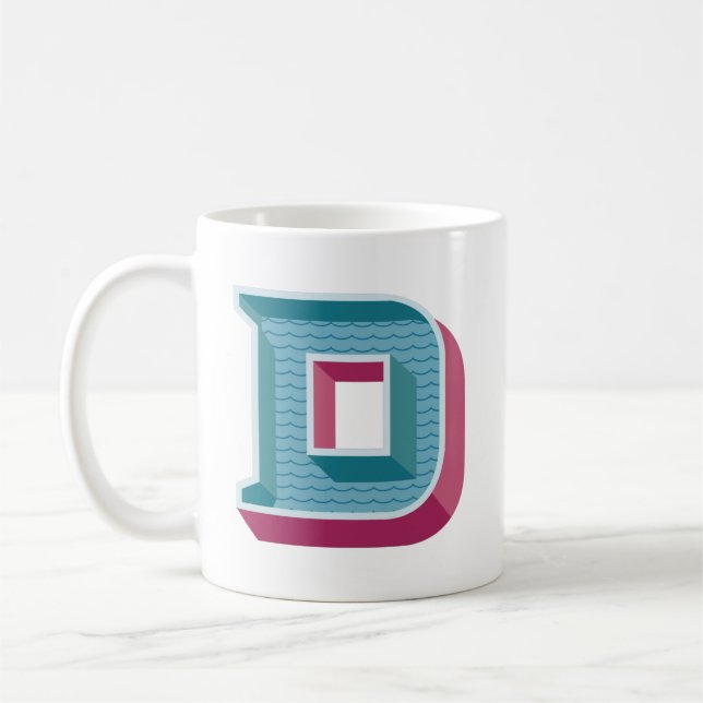 Vintag Design Monogram D Erste Kaffee-Tasse Kaffeetasse (Links)