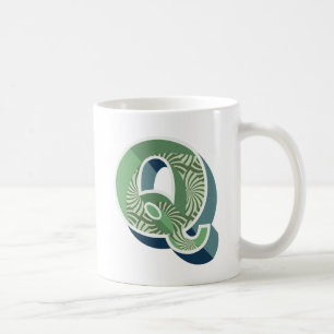 Vintag Design Monogram Q Erste Kaffee-Tasse Kaffeetasse