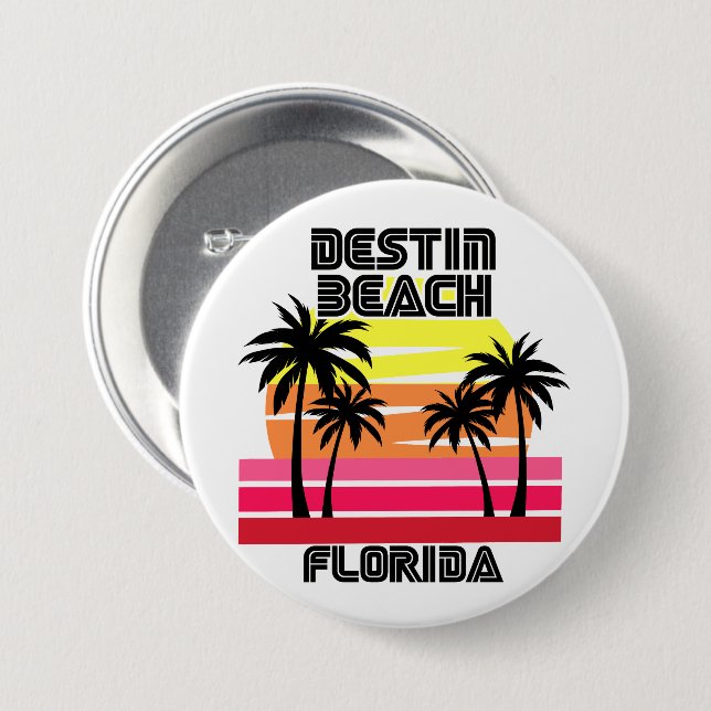 Vintag Destin Beach Florida Button (Vorne & Hinten)