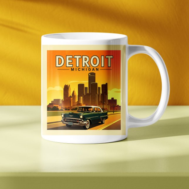 Vintag Detroit Michigan Kaffeetasse (Von Creator hochgeladen)