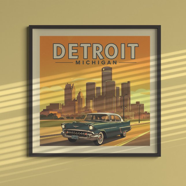 Vintag Detroit Michigan Poster (Von Creator hochgeladen)