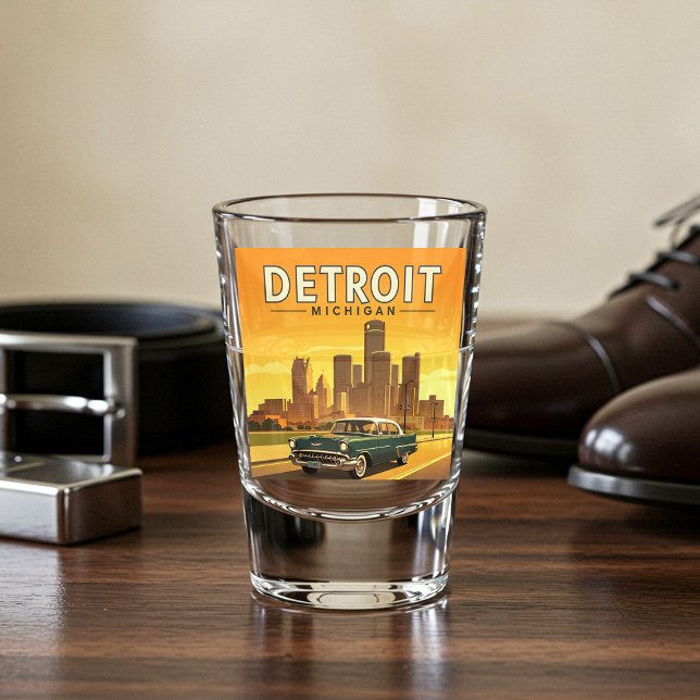 Vintag Detroit Michigan Schnapsglas (Von Creator hochgeladen)