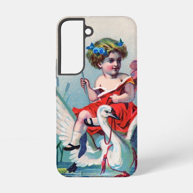 Vintag Devil Child & Swan Samsung Galaxy Hülle (Rückseite)
