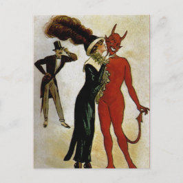 Vintag Devil Postcard Postkarte