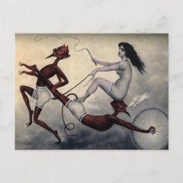 Vintag Devil Postcard Postkarte