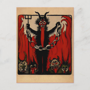 Vintag Devil Postcard Postkarte