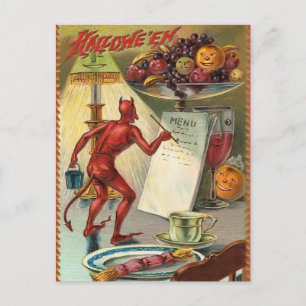 Vintag Devil Postcard Postkarte