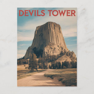 Vintag Devils Tower Postkarte