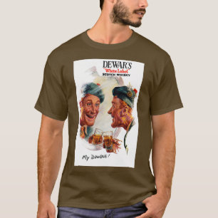 Vintag Dewars Scotch Whisky Advert T-Shirt