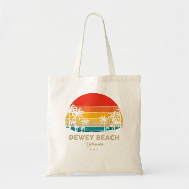 Vintag Dewey Beach Souvenir - Delaware Tragetasche (Vorne)