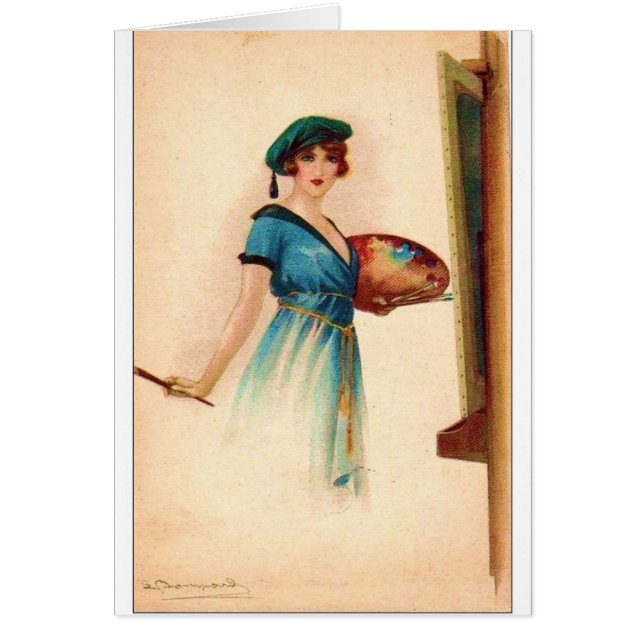 Vintag - Die Dame ist Künstlerin. (Vorne)