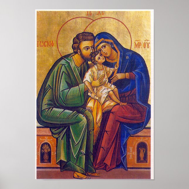 Vintag die heilige Familie, Jesus Christus, Josef, Poster (Vorne)