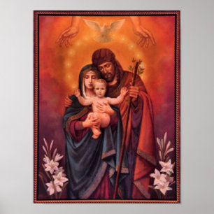 Vintag die heilige Familie, Jesus Christus, Josef, Poster
