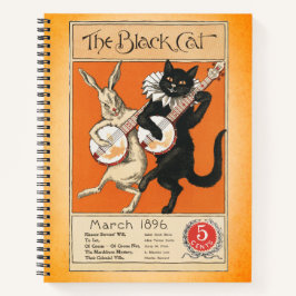 Vintag die Schwarze Katze 1896 Notizbuch