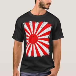 Vintag die steigender Sun-Flagge T-Shirt