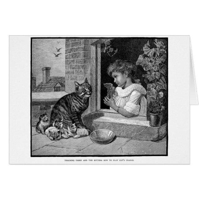 Vintag - die Wiegen-Spiel der Katze, (Vorderseite (Horizontal))