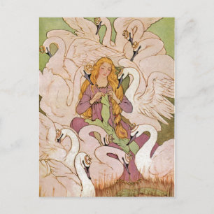 Vintag - die wilden Schwäne, Postkarte