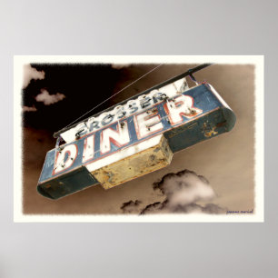 Vintag Diner Sign Poster