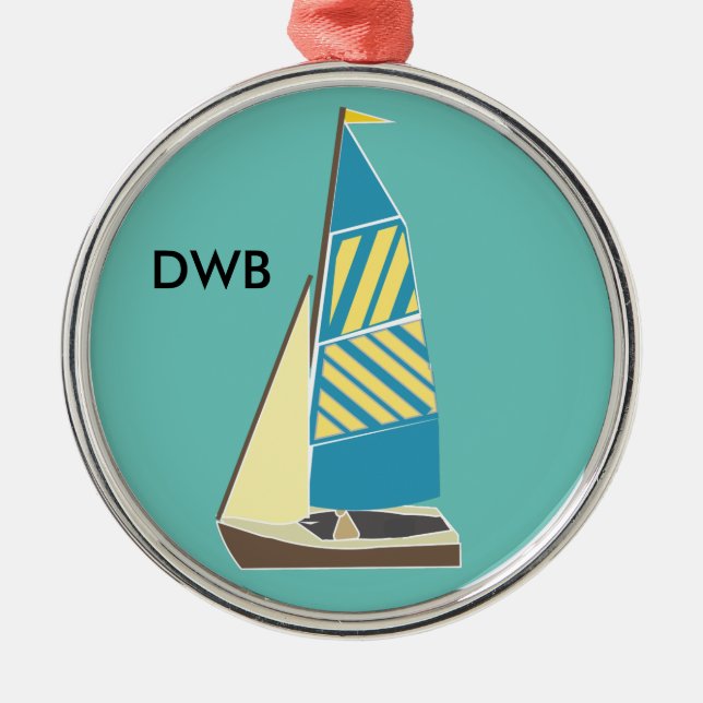 Vintag Dinghies Ornament Aus Metall (Vorne)